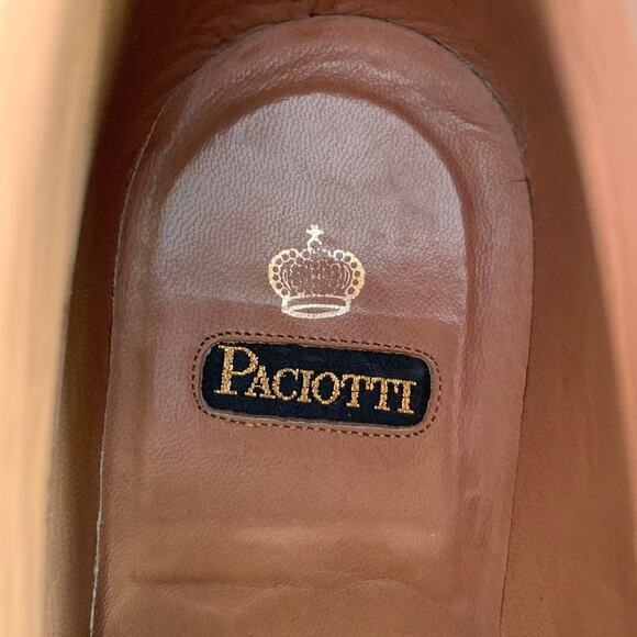PACIOTTI Size 9 Brown Cognac Perforated Leather Lace-Up Shoes main image 11